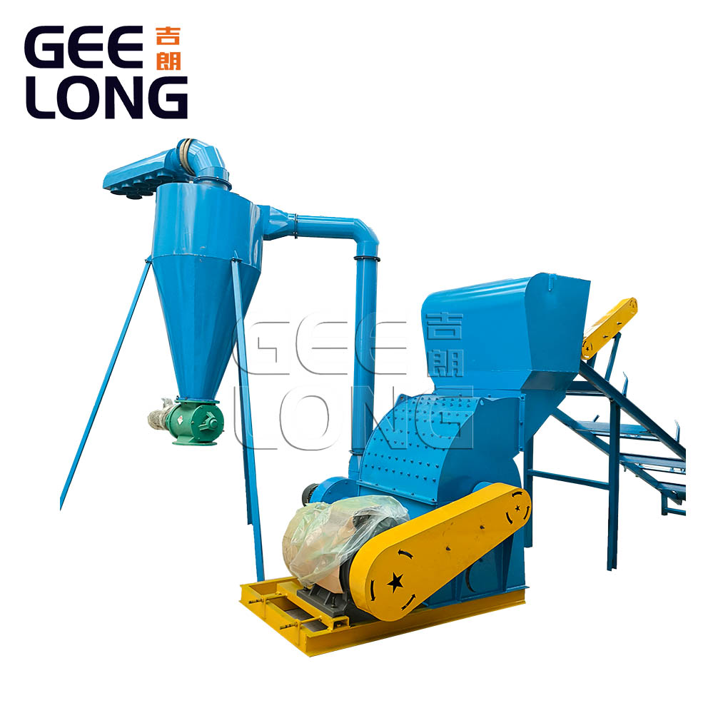 Wood waste crusher machine, wood shredder machine